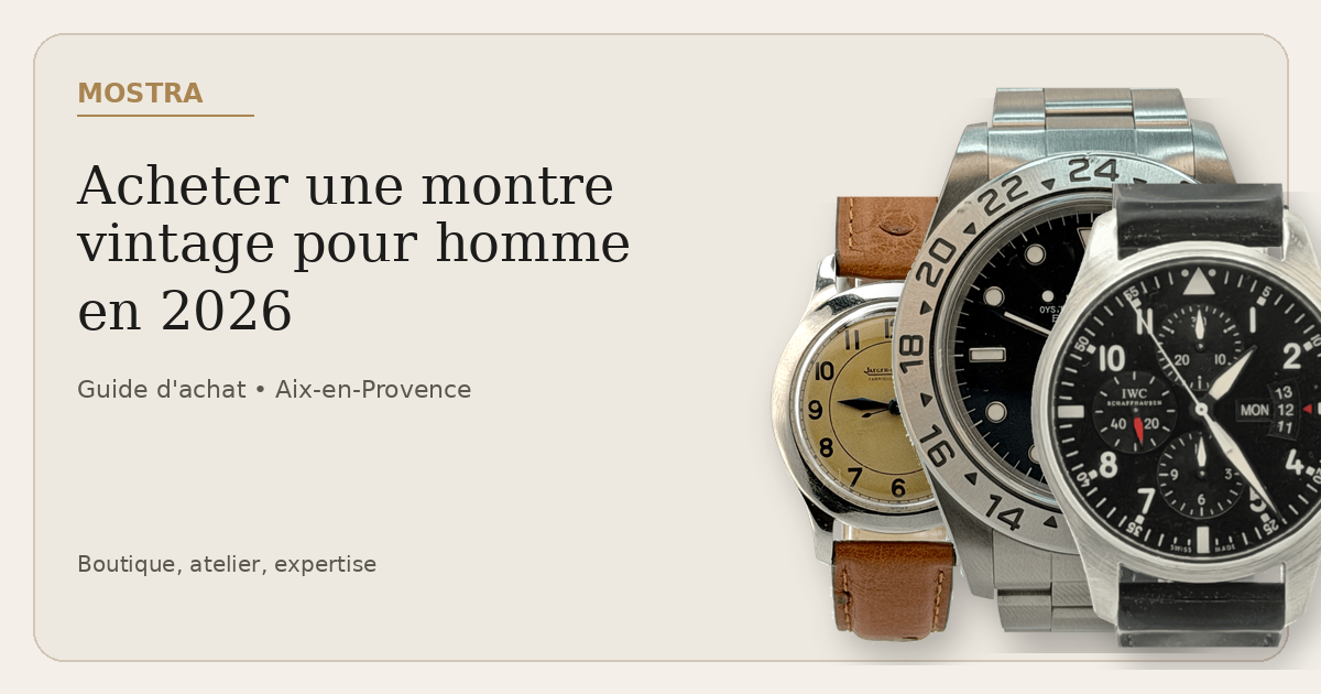 guide d'achat montre vintage pour homme à Aix-en-Provence